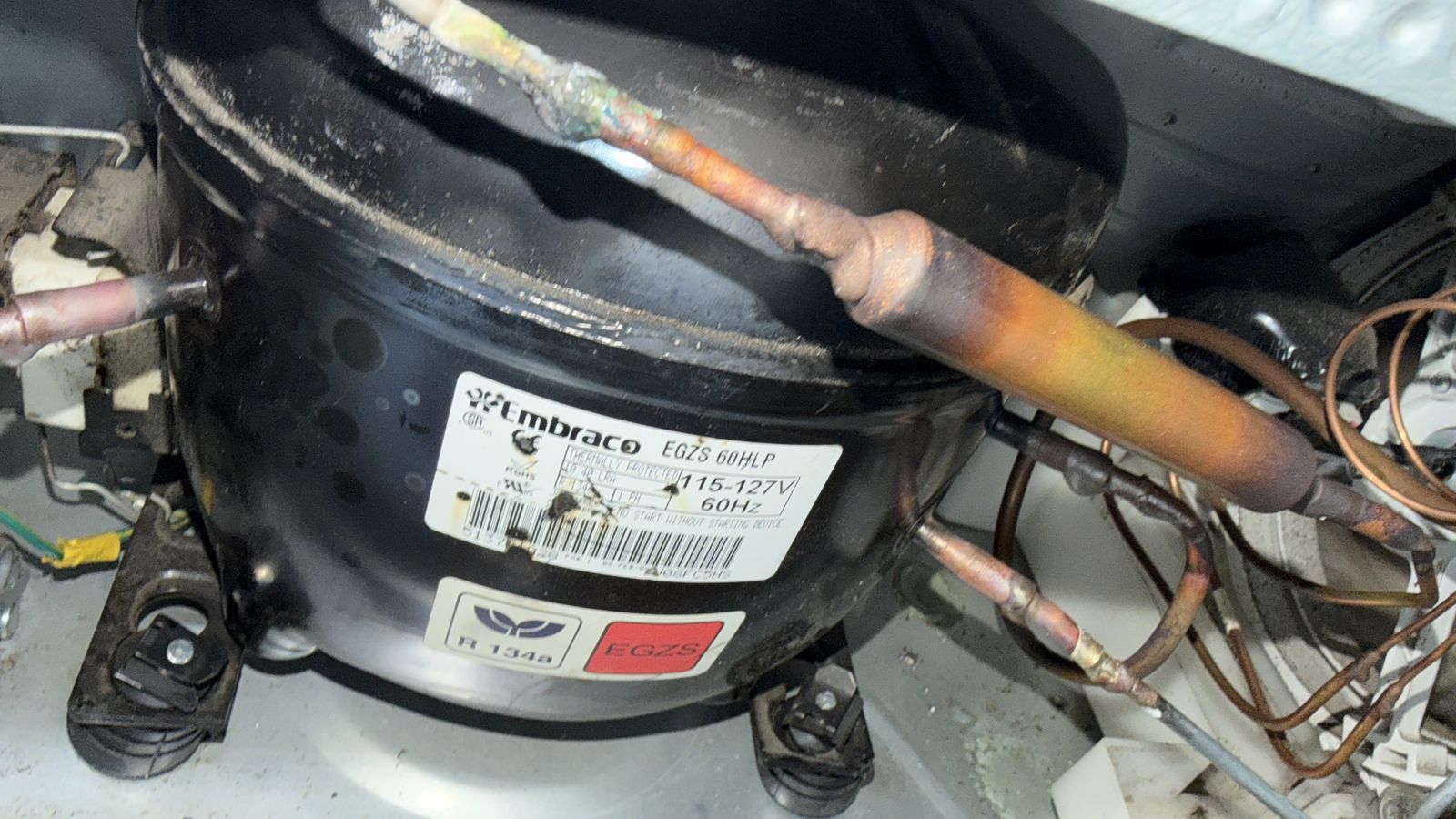 Compressor replaced during a sealed-system repair