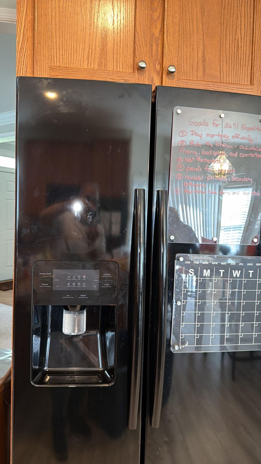 Samsung side-by-side refrigerator at a customer's home
